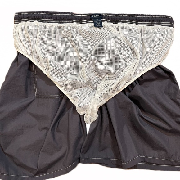 🏝️ Izod Swim Trunks | Navy Blue | Lined | Drawstring Waist | Men's Size 2X - Picture 8 of 11